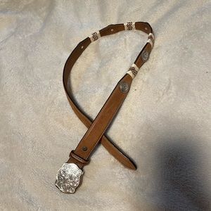 Western Tony Lama Skinny Belt